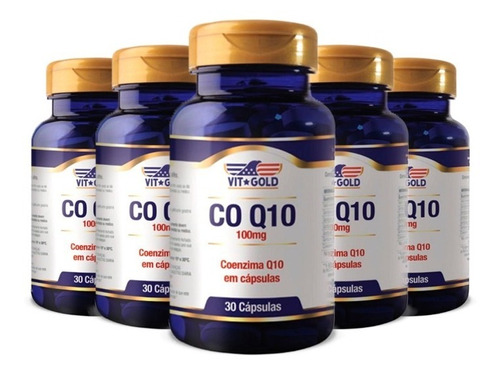 Coenzima Q10 100mg - 5x 30 Cápsulas - Vitgold