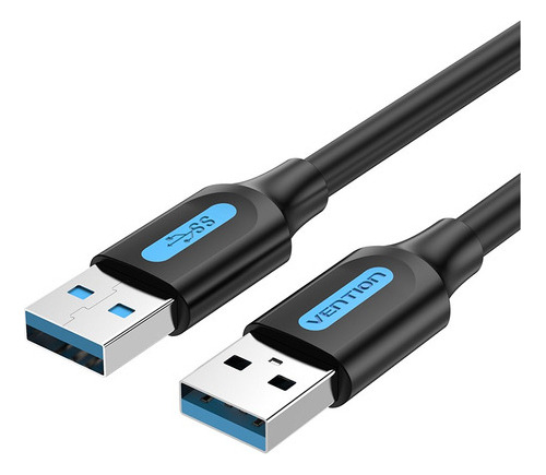 Cabo USB macho para macho Vention USB 3.0 de 1 m, cor preta