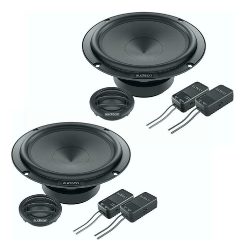Kit de Altavoces Audison Apk 165p de 6 Pulgadas y 115 W de 2 Vías Color Negro