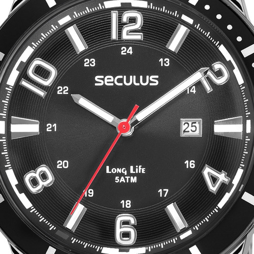 Relógio Masculino Seculus Prateado Long Life 28987g0svna1