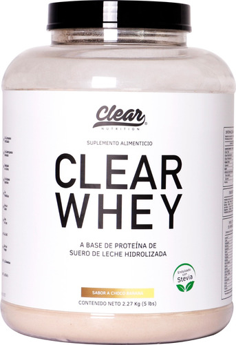 Clear Whey Proteina De Suero De Leche 5 Lbs 65 Servs Sabor Chocobanana