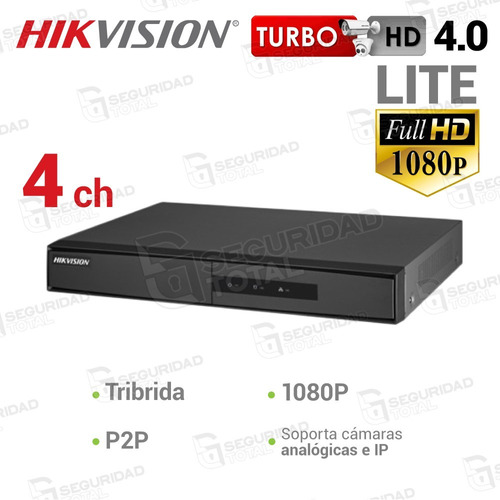 Dvr Hikvision 4 Canales Tribrida 1080p Ds-7204hghi-f1