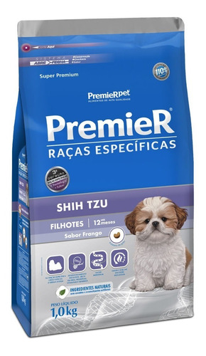 Ração Premier Shih Tzu Filhotes Sabor Frango 1kg