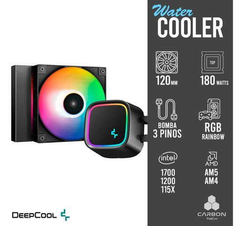 Water Cooler Deepcool Gammaxx Le300 Led 120mm Intel Amd 180w