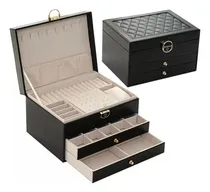 Comprar Joyero Diseño Elegante 3 Niveles  Con Llave Material Pu