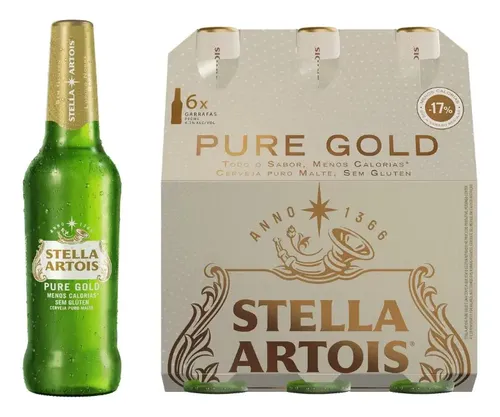 Cerveja Puro Malte Pure Gold Stella Artois 330ml 6 Uni | MercadoLivre