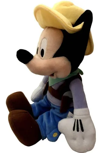 Boneco Pel cia Mickey Cowboy Explorador Disney Long Jump Cor