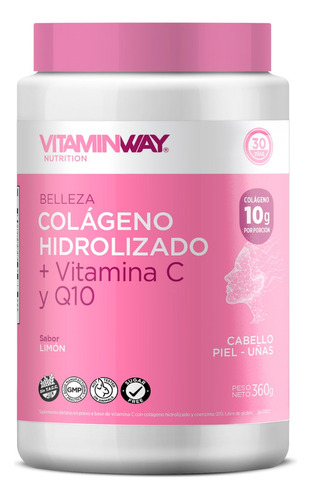 Colágeno Bebible + Vitamina C + Q10 - Vitamin X 360g Limon