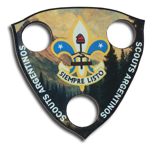 Pasapañuelos Scout Cuero Sublimado Scouts Argentinos Unico