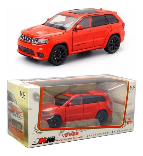 Juguete De Metal Jeep Grand Cherokee 1:32 Modelo Sonido Y Lu