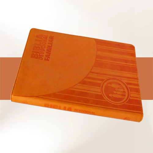 Biblia Devocional Familiar Nbv Naranja - Edición Lujo C Caja
