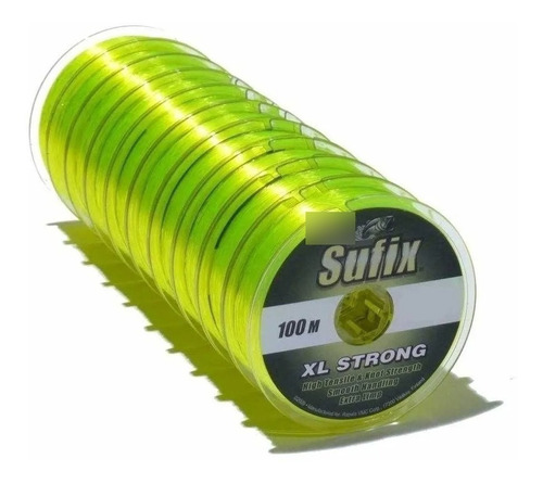 Nylon Sufix Xl Strong 0.40 Mm Amarillo Flúo X 100 Metros