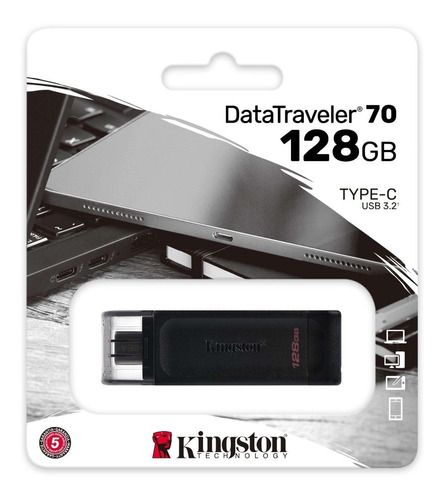 Kingston Memoria Flash Datatraveler 70 128gb Usb 3.2 Tipo C