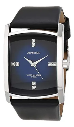 Reloj Armitron Dbsvbk Para Hombre Con Correa De Cuero Negro