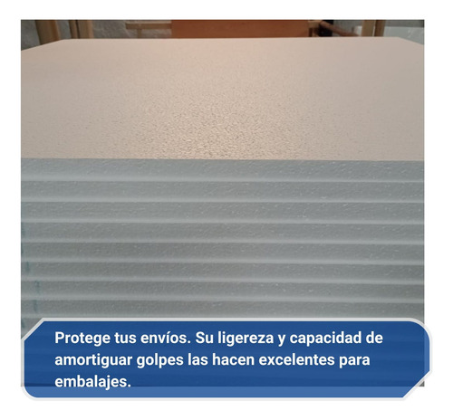 Placa Plancha De Eps Telgopor Aislante 1m X 1m 40mm 20 Kg/m3