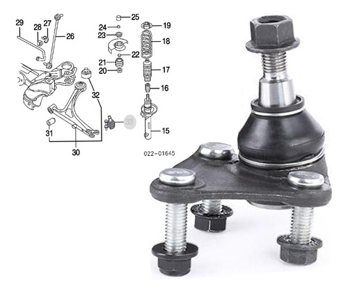 Pivô Da Suspensão Dianteira Audi A3 S3 Quattro 2001-2003