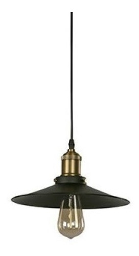 Campana Lámpara Colgante Vintage Negra E27
