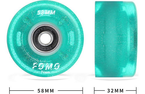 Fomoteam Ruedas De Patinaje Luminosas Con Rodamientos Instal