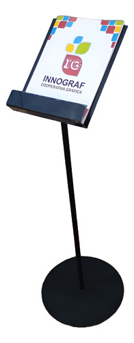 Atril Vertical Innograf Para Menús A4 - 1 Compartimento Negro