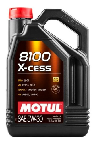 Aceite Sintético 5w30 Para Auto Motul 8100 X-cess Galón 5lts