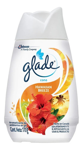 Aromatizante Glade Cono En Gel Hawaiian Breeze 170 g