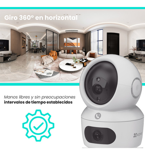 Câmera Segurança Wifi Cs-h7c Lentes Duplas Visão Noturna