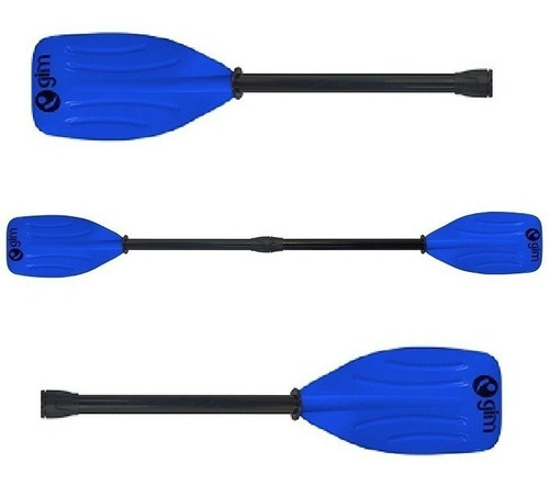 Remo Doble De Aluminio Para Kayak Infantil Lancha Azul