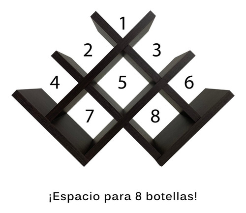 Imagen 5 de 10 de Cava Portabotellas Vino Estante Madera Melamina Elegante