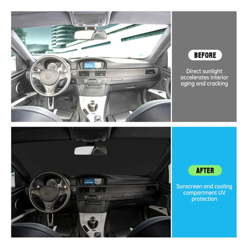 Parasol De Coche Plegable Universal Y Parabrisas Delantero