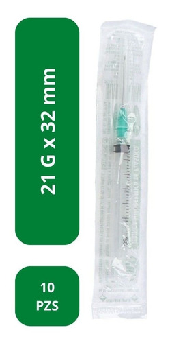 10 Jeringas Bd Plastipak 21gx32mm (1 1/4) 3ml Capacidad en volumen 3 mL