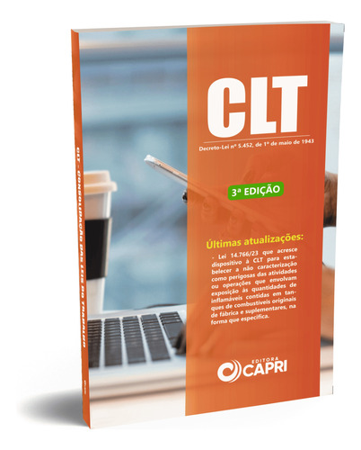 Livro Físico Clt Atualizada - Consolidação Das Leis Do Trabalho