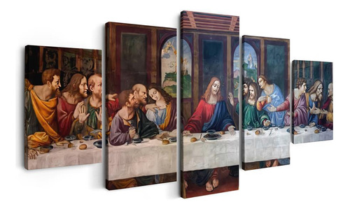 Kit Quadro Decorativo Jesus Última Santa Ceia Mosaico