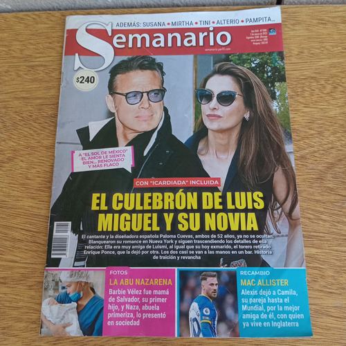 Revista Semanario 2081 Luis Miguel Tini Pampita Lizzy Messi