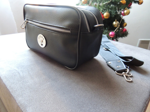 Cartera Bandolera Conan Bimba Eco Cuero Negro Con Cierre