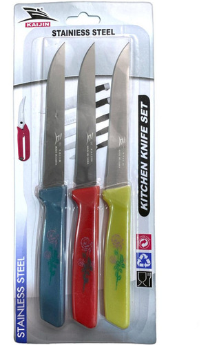 Juego Cuchillos Cocina Set De 3 Cuchillos 