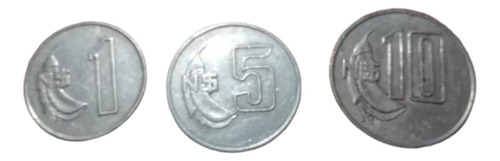 3 Monedas Uruguayas 1980, 1981