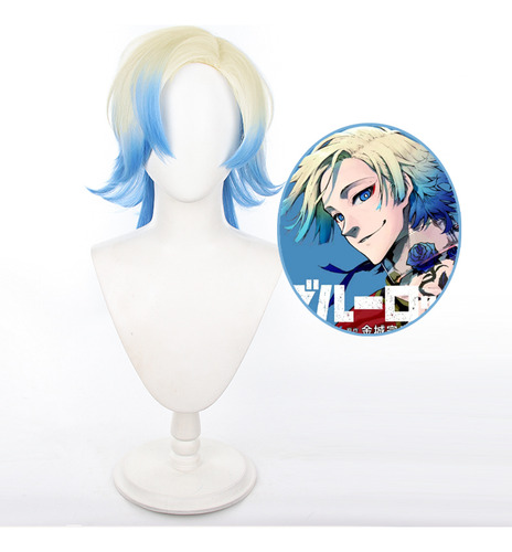 Peruca Michael Kaiser Peruca De Cosplay Da Lock Para Homens