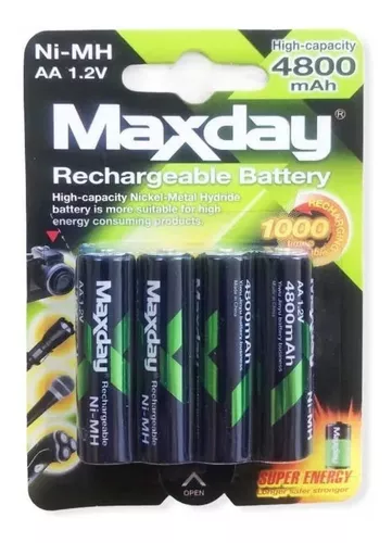 PILAS RECARGABLES MAXDAY 2800MAH AAA - Florida Digital