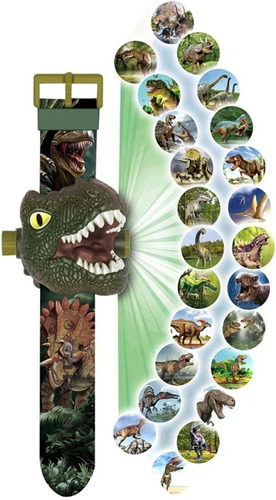Reloj Proyector Dinosaurios 24 Imágenes Juguete Niños Fiesta