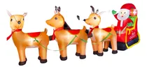 Comprar Inflable Gigante Papa Noel En Trineo De Renos Con Luces Led