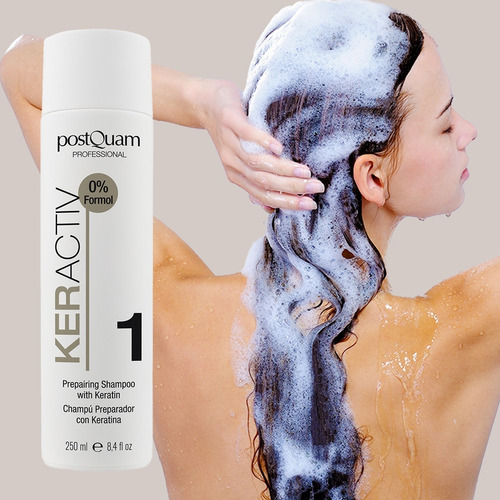 Shampoo Preparador 1 Keractiv 0% Formol Postquam 250 Ml