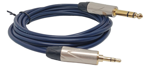 Cable De Plug Trs De 1/4 Estéreo 6.35mm A Plug 3.5mm 7mts