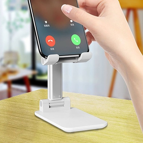 Soporte Ajustable Plegable Para Teléfono Móvil, Color Blanco