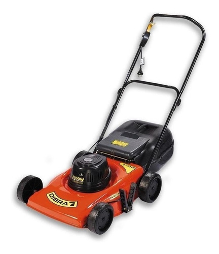Imagen 1 de 1 de Cortadora de pasto eléctrica Dibra R50 con bolsa recolectora de 2100W y 220V color naranja/negro