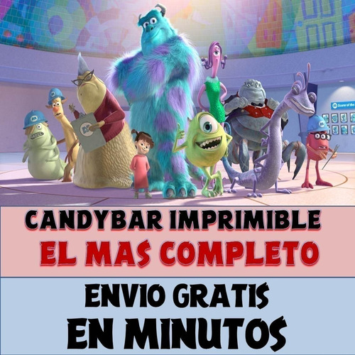 Kit Imprimible Candy Bar Monsters Inc El Mas Completo