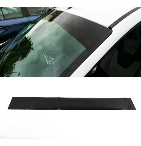 Tira Solar For Parabrisas De Coche, Color Negro Brillante,