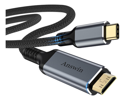 Answin Cable Usb C A Mini Hdmi De 3 Pies (no Hdmi), 4k 30 Hz