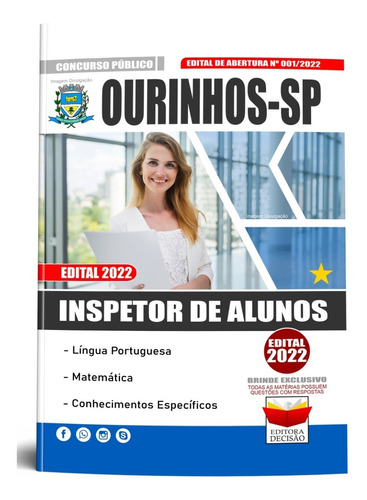 Apostila Inspetor De Alunos 2022 Ourinhos-sp  Atualizada