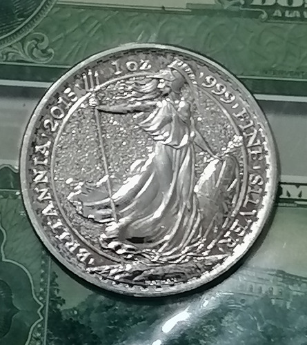 Moneda De 2 Libras Esterlinas 1 Onza De Plata Britannia (Usado)