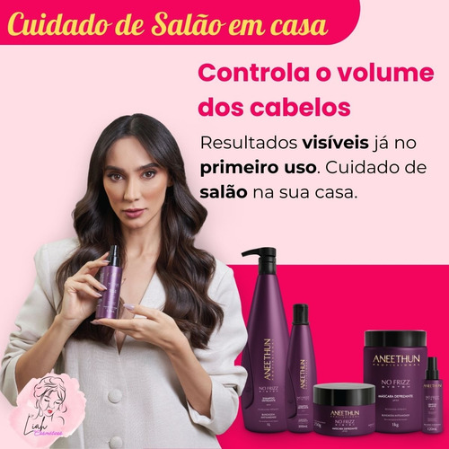Kit No Frizz Aneethun Hidratação Brilho Sem Frizz E Volume